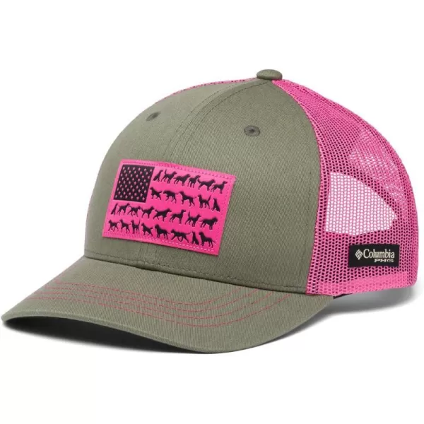 imageColumbia Girls PHG Mesh Snap BackStone GreenFuchsia FizzDog Flag