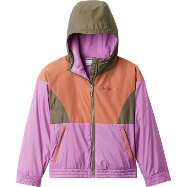 imageColumbia Girls Side Hill Lined WindbreakerBlossom Pink  Teak Brown  Stone Green