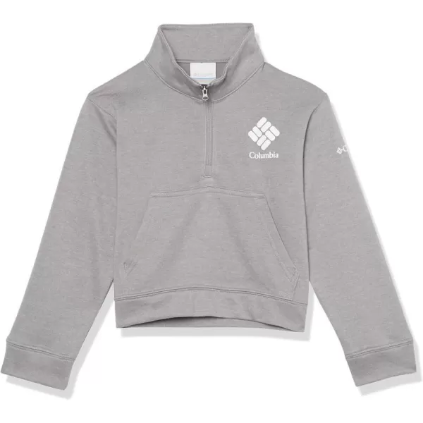 imageColumbia Girls Trek French Terry Half ZipLight Grey Heather