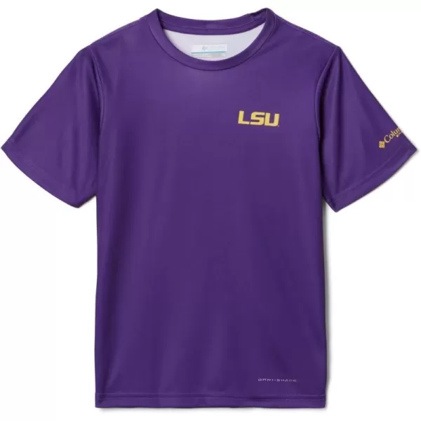 imageColumbia Kids Collegiate Terminal Tackle Short Sleeve ShirtLsu  Vivid Purple