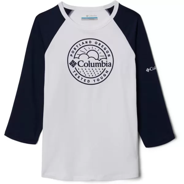 imageColumbia Kids Outdoor Elements 34 Sleeve ShirtWhiteCollegiate Navy Pdx Graphic
