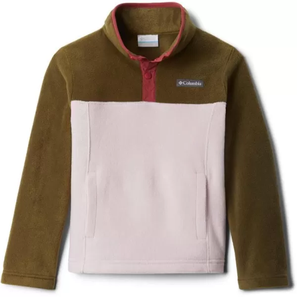 imageColumbia Kids Steens MTNnbsp14 Snap Fleece PullOverMineral PinkNew Olive