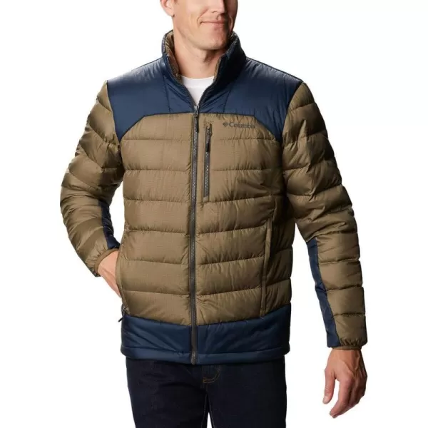 imageColumbia Mens Autumn Park Down JacketStone GreenCollegiate Navy