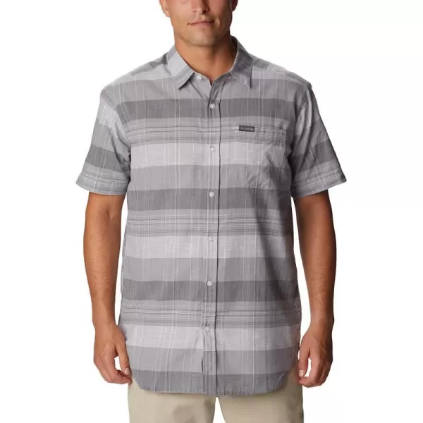 imageColumbia Mens Big amp Tall Rapid Rivers Novelty Short SleeveColumbia Grey Scattered Stripe