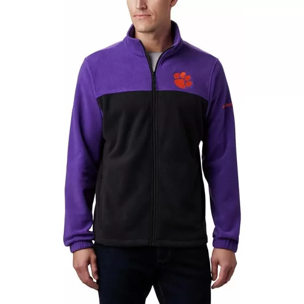 imageColumbia Mens CLG Flanker Iii Fleece JacketClemson Tigers Cle  Vivid Purple Black