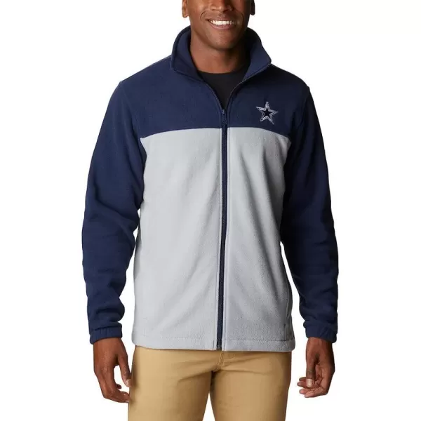 imageColumbia Mens CLG Flanker Iii Fleece JacketDallas Cowboys Dc  Collegiate Navy Columbia Grey