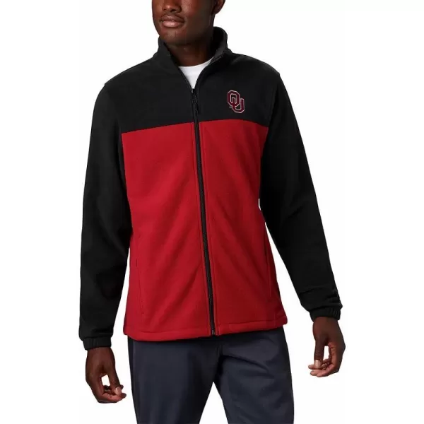 imageColumbia Mens CLG Flanker Iii Fleece JacketOklahoma Sooners Ok  Black Red Velvet