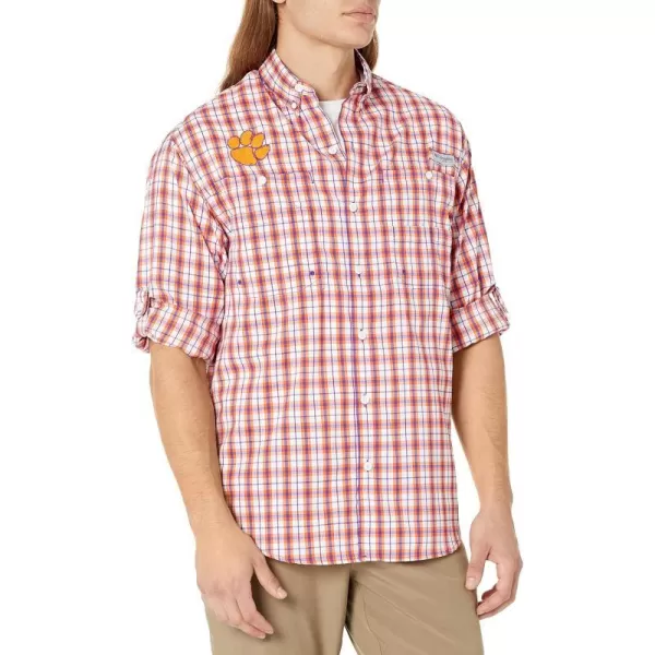 imageColumbia Mens Collegiate Super Tamiami Long Sleeve ShirtClemson Tigers Team Color