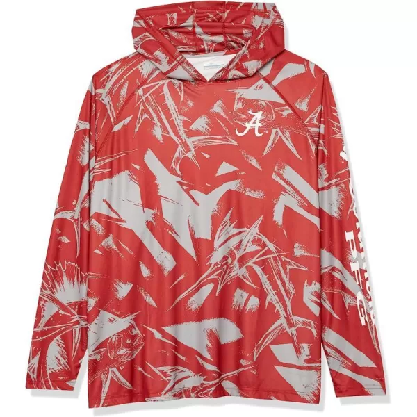 imageColumbia Mens Collegiate Super Terminal Tackle Hoodie ALARed Velvet Game Fish Print SmallColumbia Mens Collegiate Super Terminal Tackle Hoodie ALARed Velvet Game Fish Print Small