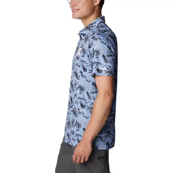 imageColumbia Mens Collegiate Super Terminal Tackle PoloNc  White Cap Dorado Isle Print