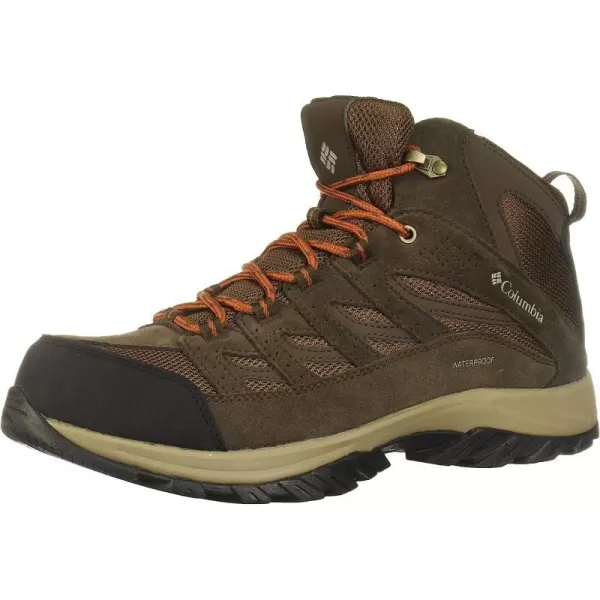 imageColumbia Mens Crestwood Mid Waterproof Hiking ShoeDark BrownDark Adobe