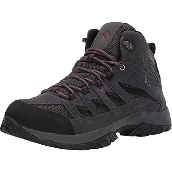 imageColumbia Mens Crestwood Mid Waterproof Hiking ShoeDark GreyDeep Rust
