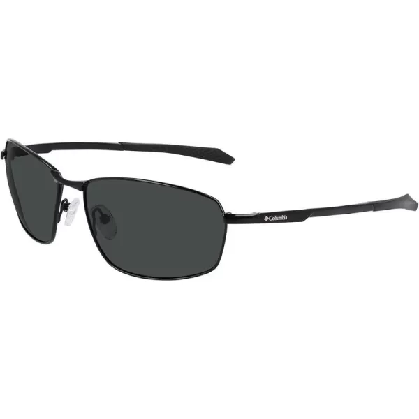 imageColumbia Mens Fir Ridge Rectangular SunglassesShiny BlackSolid Green Lens