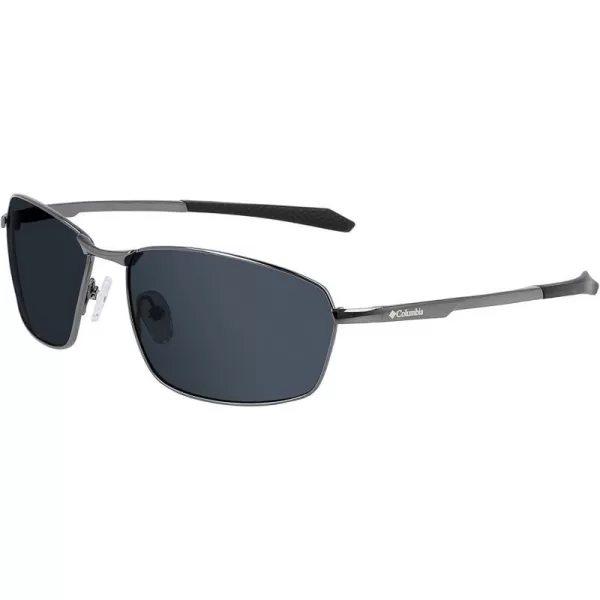 imageColumbia Mens Fir Ridge Rectangular SunglassesShiny Dark GunmetalSolid Smoke Lens