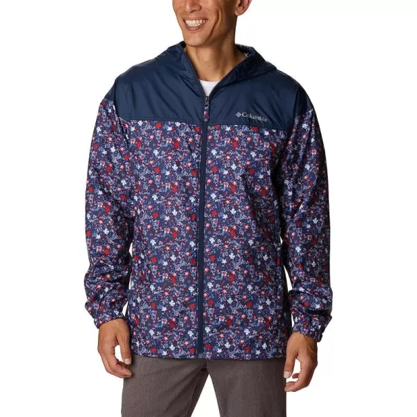 imageColumbia Mens Flash Challenger Novelty WindbreakerCollegiate Navy Minibiscus PrintCollegiate Navy