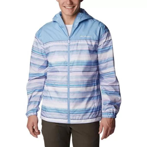 imageColumbia Mens Flash Challenger Novelty WindbreakerPurple Tint Horizons Stripe MltiJt Str