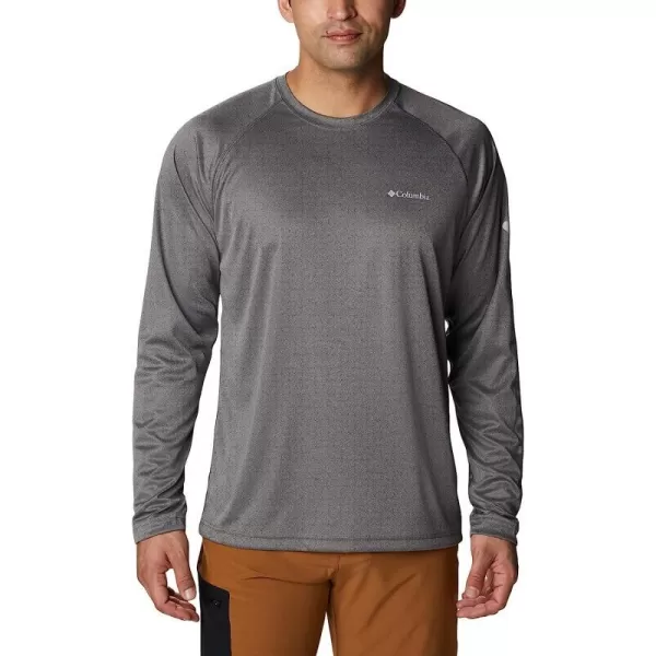 imageColumbia Mens Fork Stream Heather Long Sleeve ShirtCharcoal HeatherCool Grey Logo