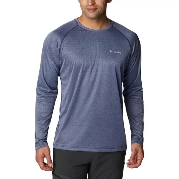 imageColumbia Mens Fork Stream Heather Long Sleeve ShirtCollegiate Navy HeatherWhite Logo