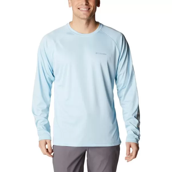 imageColumbia Mens Fork Stream Heather Long Sleeve ShirtSky Blue HeatherWhite Logo
