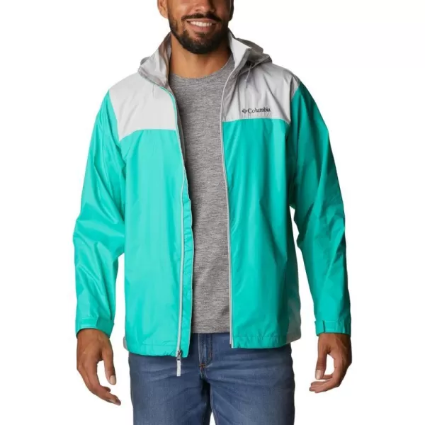 imageColumbia Mens Glennaker Rain JacketElectric Turquoise  Nimbus Grey