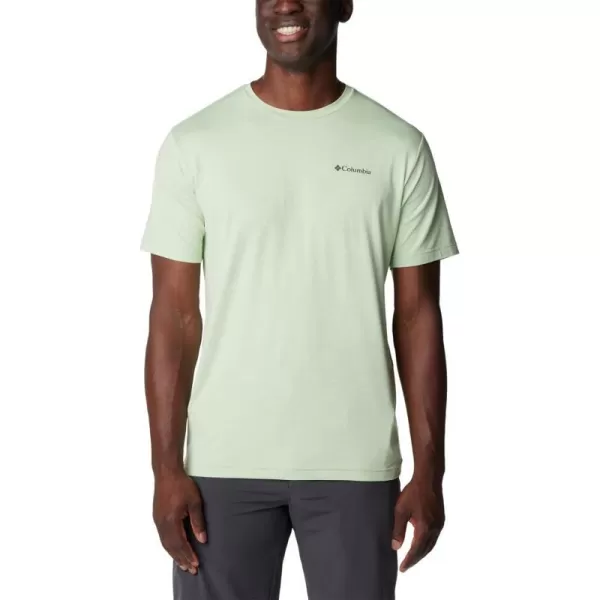 imageColumbia Mens Kwick Hike Back Graphic Short Sleeve TeeSage Leaf HeatherMoonscape