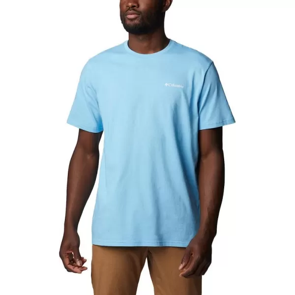 imageColumbia Mens North Cascades Short Sleeve TeeVista BlueCsc Blanket Retro Box Grx