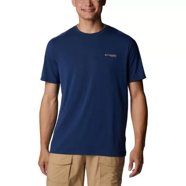 imageColumbia Mens PFG Fish Flag Tech Tee Short SleeveCarbonFossil Bass Flag Graphic