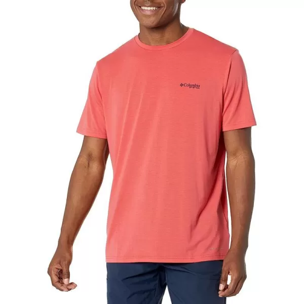 imageColumbia Mens PFG Fish Flag Tech Tee Short SleeveSunset RedStatetriot Usa Graphic