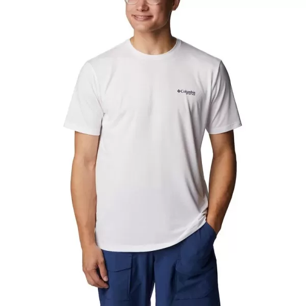 imageColumbia Mens PFG Fish Flag Tech Tee Short SleeveWhiteStatetriot Usa Graphic