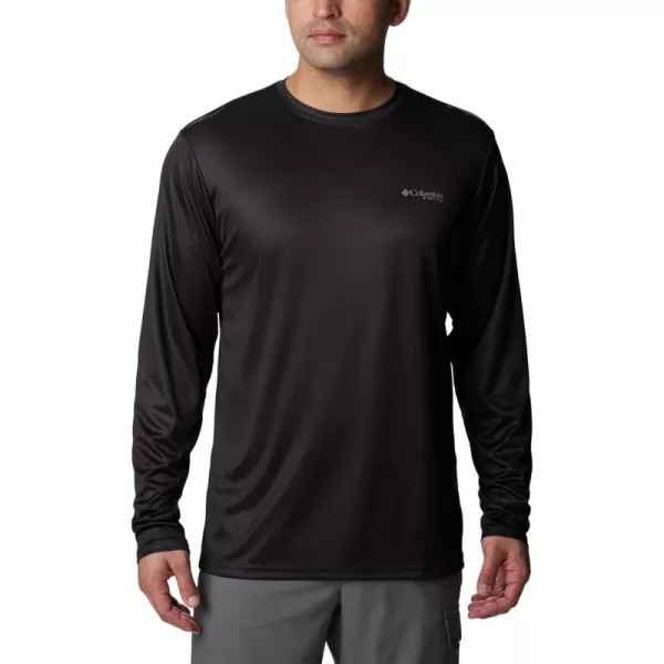 imageColumbia Mens PFG Terminal Tackle Fish Flag Long Sleeve Fishing ShirtBlack Berry Jam Inshore Fish
