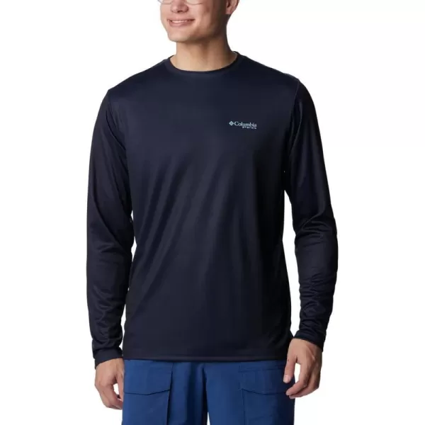 imageColumbia Mens PFG Terminal Tackle Fish Flag Long Sleeve Fishing ShirtCollegiate NavyAgate Blue Mid Atlantic
