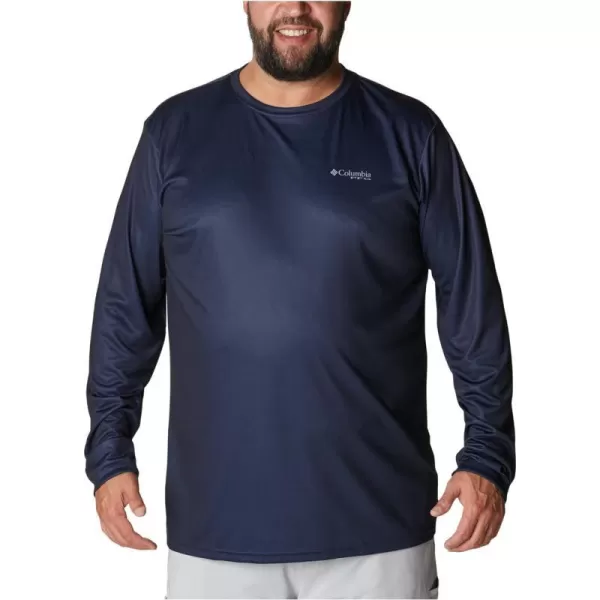 imageColumbia Mens PFG Terminal Tackle Fish Flag Long Sleeve Fishing ShirtCollegiate NavyRed Spark