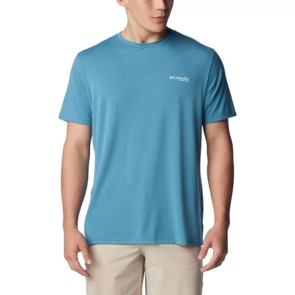 imageColumbia Mens PFG Triangle Fill Tech Tee Short SleeveCanyon BlueElements Graphic