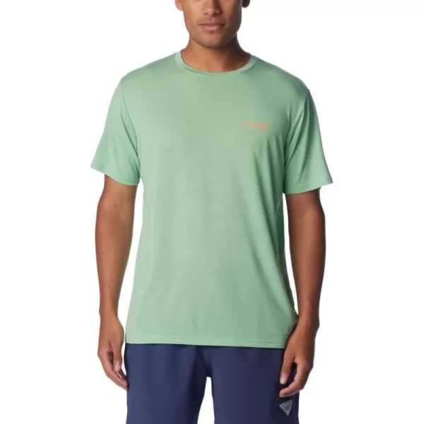 imageColumbia Mens PFG Triangle Fill Tech Tee Short SleeveNew MintElements Graphic