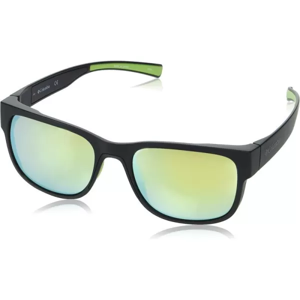 imageColumbia Mens Penns Creek Rectangular SunglassesMatte BlackYellow