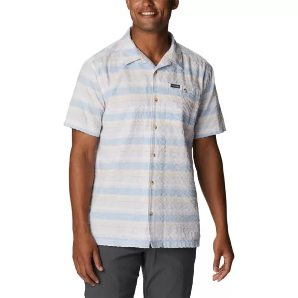 imageColumbia Mens Pine Canyon Short SleevePeach Blossom Stripe