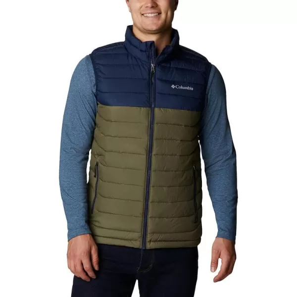 imageColumbia Mens Powder Lite VestStone GreenCollegiate Navy