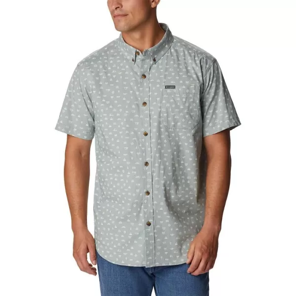 imageColumbia Mens Rapid Rivers Printed Short Sleeve ShirtMetal Camp Icon