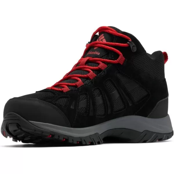 imageColumbia Mens Redmond Iii Mid Waterproof Hiking Shoe2024 BlackMountain Red