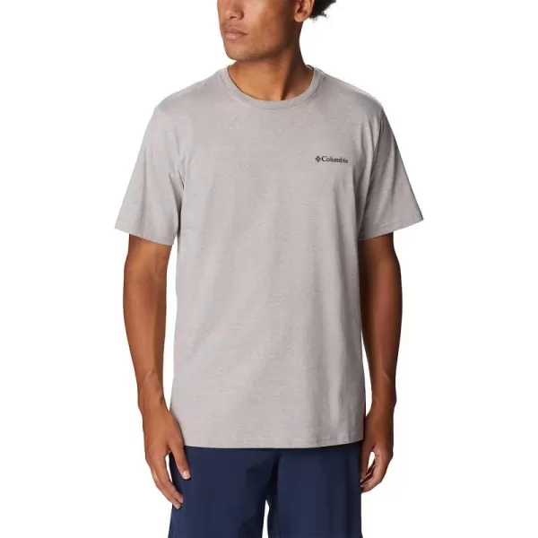 imageColumbia Mens Rockaway River Back Graphic Short Sleeve TeeColumbia Grey HeatherHex Natured Graphic
