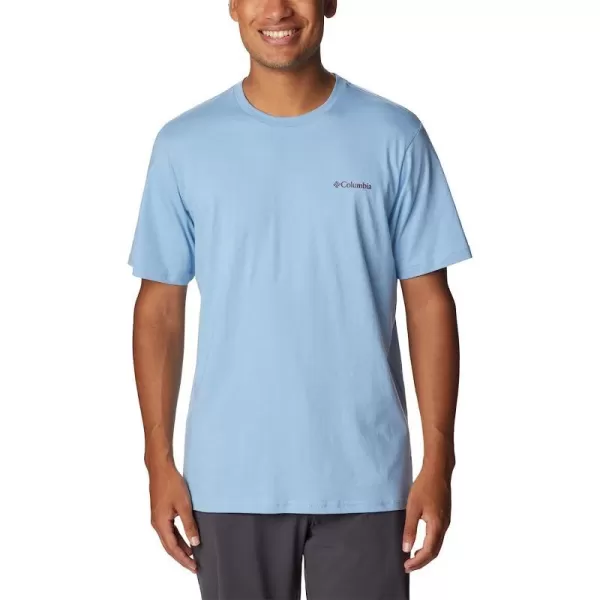 imageColumbia Mens Rockaway River Back Graphic Short Sleeve TeeJet StreamLakeside Badge Graphic