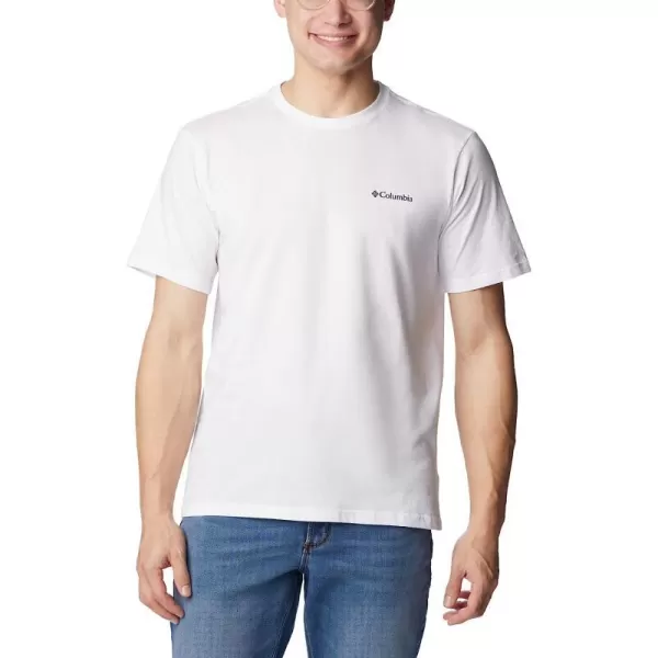 imageColumbia Mens Rockaway River Back Graphic Short Sleeve TeeWhiteLakeside Badge Graphic