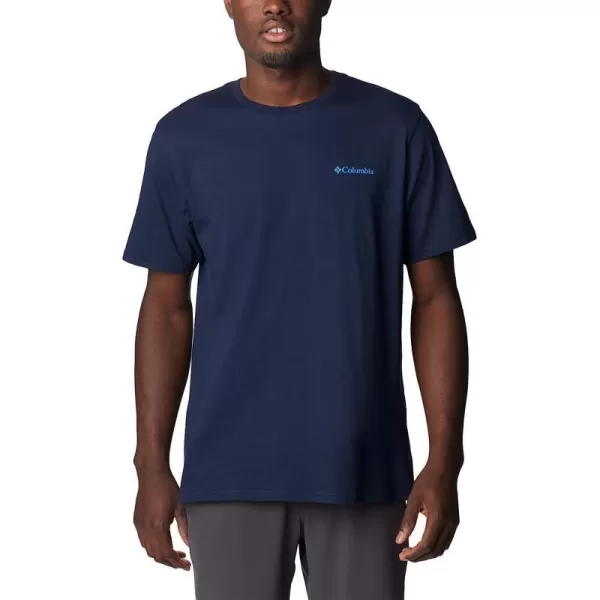imageColumbia Mens Rockaway River Country Short Sleeve TeeCollegiate NavyTreestriped Flag Grx