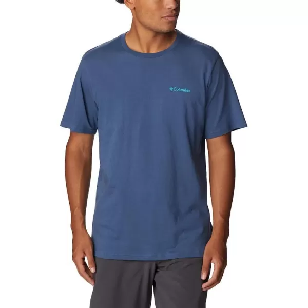 imageColumbia Mens Rockaway River Country Short Sleeve TeeDark MountainFun With Flags Graphic