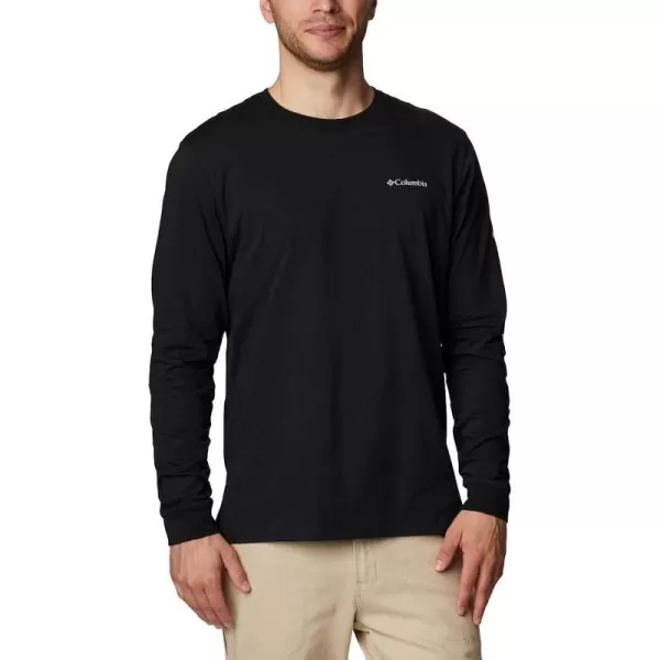 imageColumbia Mens Rockaway River Graphic Long Sleeve TeeBlackWhite Logo
