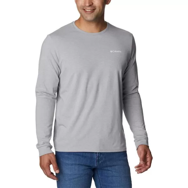 imageColumbia Mens Rockaway River Graphic Long Sleeve TeeColumbia Grey HeatherWhite Logo