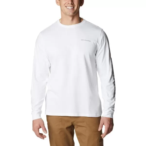 imageColumbia Mens Rockaway River Graphic Long Sleeve TeeWhiteCsc Stars Stripes Graphic