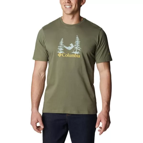 imageColumbia Mens Rockaway River Outdoor Short SleeveStone GreenSnoozin Graphic