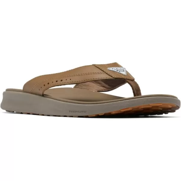 imageColumbia Mens Rostra Beachcomber Leather Sport SandalDark TruffleWet Sand