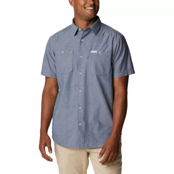 imageColumbia Mens Scenic Ridge Woven Short SleeveDark Mountain Chambray